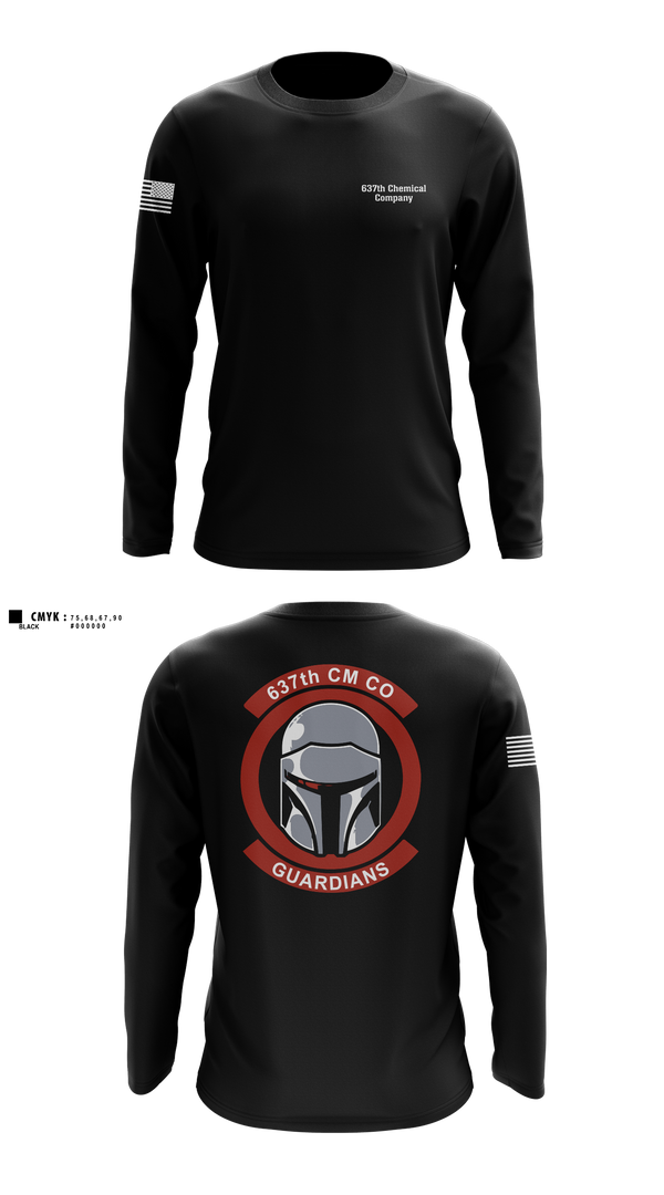 Long Sleeve Performance Shirt, 637th Chemical Company, National Guard, Teamtime, Team time, sublimation, custom sports apparel, team uniforms, spirit wear, spiritwear, sports uniforms, custom shirts, team store, custom team store, fundraiser sports, apparel fundraiser