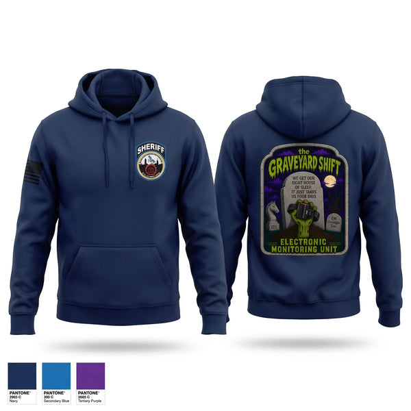 Hoodie, Electronic Monitoring, Police, Teamtime, Team time, sublimation, custom sports apparel, team uniforms, spirit wear, spiritwear, sports uniforms, custom shirts, team store, custom team store, fundraiser sports, apparel fundraiser