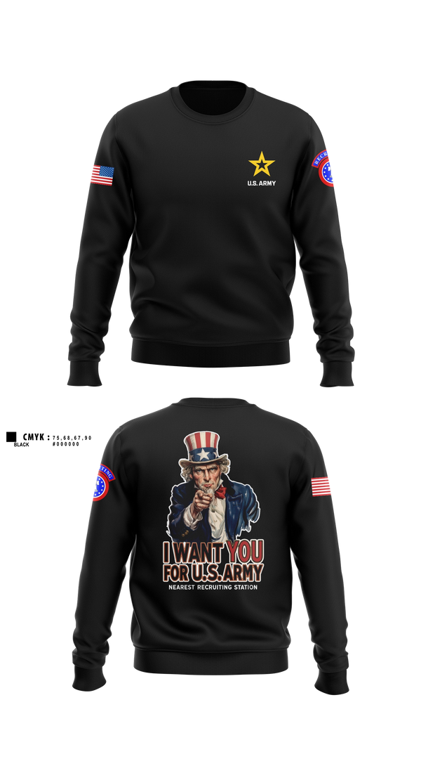 Crew Neck Sweatshirt, Alaska Army Recruiting, Army, Teamtime, Team time, sublimation, custom sports apparel, team uniforms, spirit wear, spiritwear, sports uniforms, custom shirts, team store, custom team store, fundraiser sports, apparel fundraiser