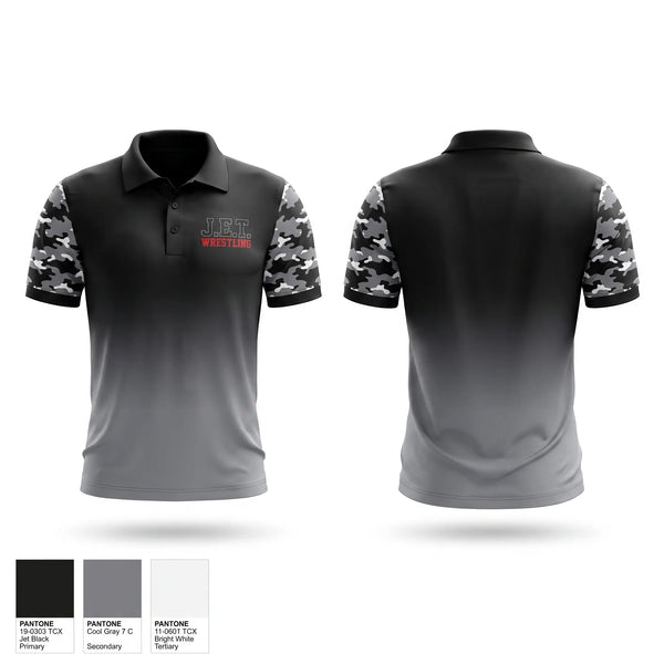 Short Sleeve Performance Polo, J.E.T., Wrestling, Teamtime, Team time, sublimation, custom sports apparel, team uniforms, spirit wear, spiritwear, sports uniforms, custom shirts, team store, custom team store, fundraiser sports, apparel fundraiser