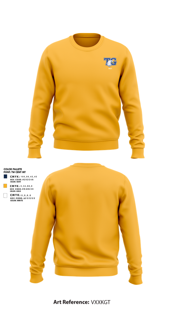Crew Neck Sweatshirt, Totino-Grace Golf, Golf, Teamtime, Team time, sublimation, custom sports apparel, team uniforms, spirit wear, spiritwear, sports uniforms, custom shirts, team store, custom team store, fundraiser sports, apparel fundraiser