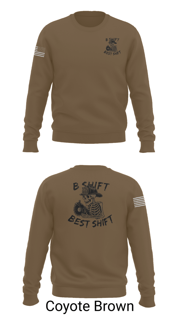 Crew Neck Sweatshirt, 812 CES (B shift), Air Force, Teamtime, Team time, sublimation, custom sports apparel, team uniforms, spirit wear, spiritwear, sports uniforms, custom shirts, team store, custom team store, fundraiser sports, apparel fundraiser