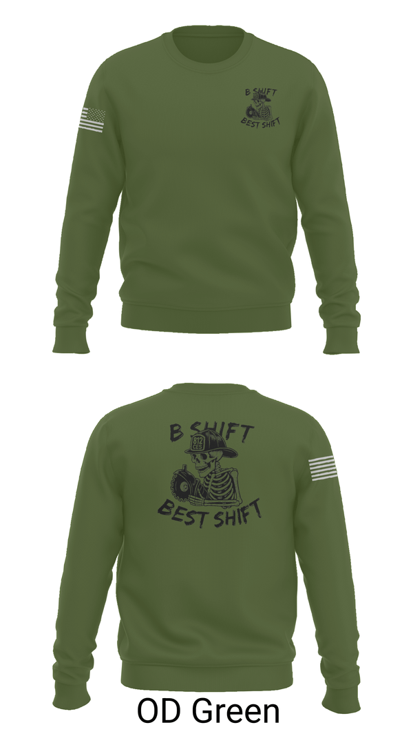 Crew Neck Sweatshirt, 812 CES (B shift), Air Force, Teamtime, Team time, sublimation, custom sports apparel, team uniforms, spirit wear, spiritwear, sports uniforms, custom shirts, team store, custom team store, fundraiser sports, apparel fundraiser