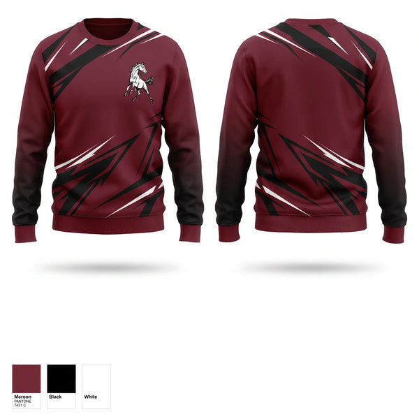 Crew Neck Sweatshirt, Mustangs, Women's Basketball, Teamtime, Team time, sublimation, custom sports apparel, team uniforms, spirit wear, spiritwear, sports uniforms, custom shirts, team store, custom team store, fundraiser sports, apparel fundraiser