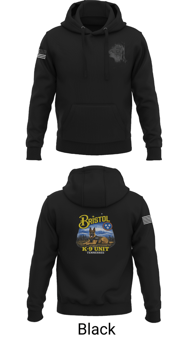 Hoodie, Bristol Tennessee Police Department K9 Unit, Police, Teamtime, Team time, sublimation, custom sports apparel, team uniforms, spirit wear, spiritwear, sports uniforms, custom shirts, team store, custom team store, fundraiser sports, apparel fundraiser