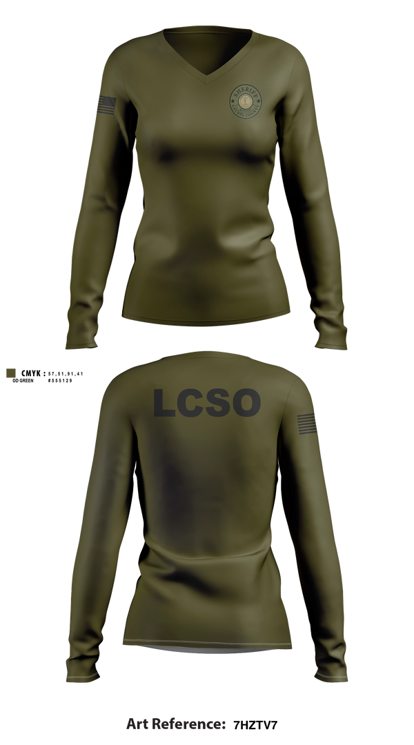 Womens Long Sleeve Vneck Shirt, LAUREL COUNTY SHERIFFS OFFICE, Police, Teamtime, Team time, sublimation, custom sports apparel, team uniforms, spirit wear, spiritwear, sports uniforms, custom shirts, team store, custom team store, fundraiser sports, apparel fundraiser