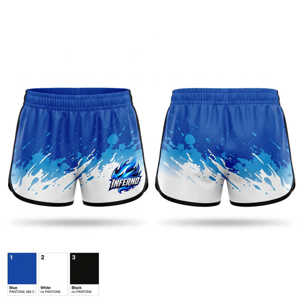Womens Shorts, Inferno, Softball, Teamtime, Team time, sublimation, custom sports apparel, team uniforms, spirit wear, spiritwear, sports uniforms, custom shirts, team store, custom team store, fundraiser sports, apparel fundraiser