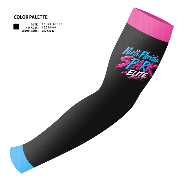 Arm Sleeve, North Florida Spark, Softball, Teamtime, Team time, sublimation, custom sports apparel, team uniforms, spirit wear, spiritwear, sports uniforms, custom shirts, team store, custom team store, fundraiser sports, apparel fundraiser