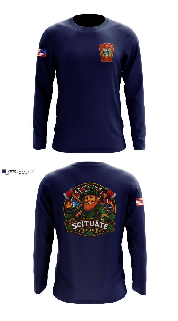 Long Sleeve Performance Shirt, Scituate Fire Department, Fire Department, Teamtime, Team time, sublimation, custom sports apparel, team uniforms, spirit wear, spiritwear, sports uniforms, custom shirts, team store, custom team store, fundraiser sports, apparel fundraiser
