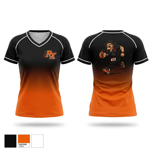 Womens Short Sleeve Vneck Shirt, OSU-CHS Run Club, Track & Field, Teamtime, Team time, sublimation, custom sports apparel, team uniforms, spirit wear, spiritwear, sports uniforms, custom shirts, team store, custom team store, fundraiser sports, apparel fundraiser