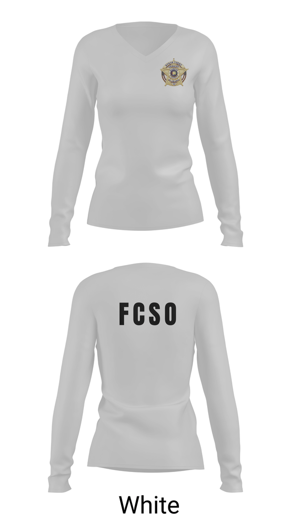 Womens Long Sleeve Vneck Shirt, Fayette County Sheriff’s Office, Police, Teamtime, Team time, sublimation, custom sports apparel, team uniforms, spirit wear, spiritwear, sports uniforms, custom shirts, team store, custom team store, fundraiser sports, apparel fundraiser