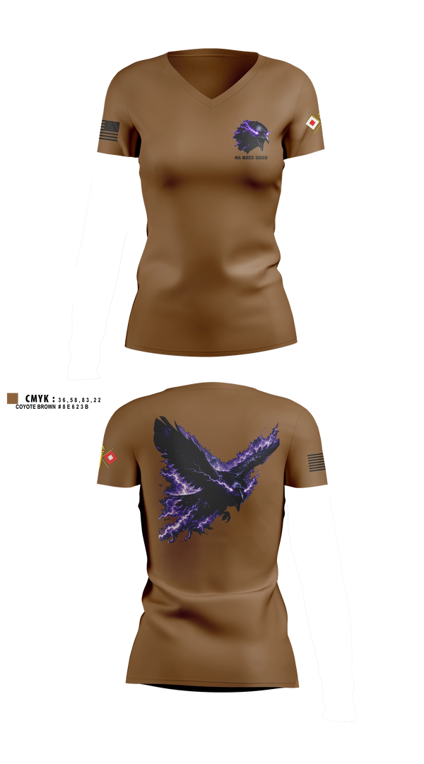 Womens Short Sleeve Vneck Shirt, 4th MDEB SigCo, Army, Teamtime, Team time, sublimation, custom sports apparel, team uniforms, spirit wear, spiritwear, sports uniforms, custom shirts, team store, custom team store, fundraiser sports, apparel fundraiser
