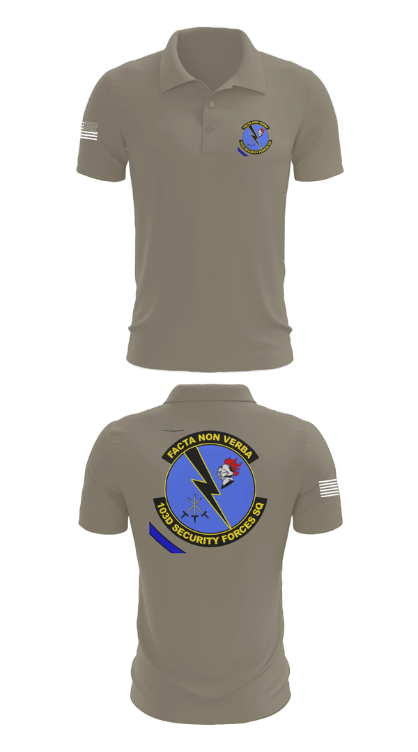 Short Sleeve Performance Polo, 103d SECURITY FORCES SQUADRON, , Teamtime, Team time, sublimation, custom sports apparel, team uniforms, spirit wear, spiritwear, sports uniforms, custom shirts, team store, custom team store, fundraiser sports, apparel fundraiser