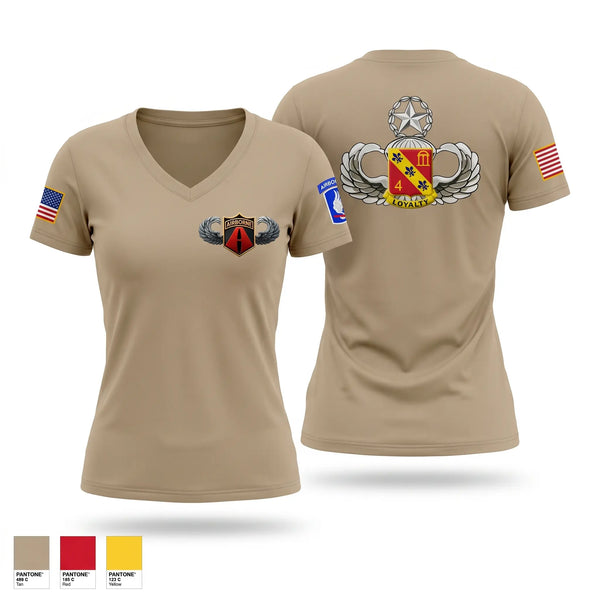 Womens Short Sleeve Vneck Shirt, 4-319 AFAR, Assassin Battery, Army, Teamtime, Team time, sublimation, custom sports apparel, team uniforms, spirit wear, spiritwear, sports uniforms, custom shirts, team store, custom team store, fundraiser sports, apparel fundraiser