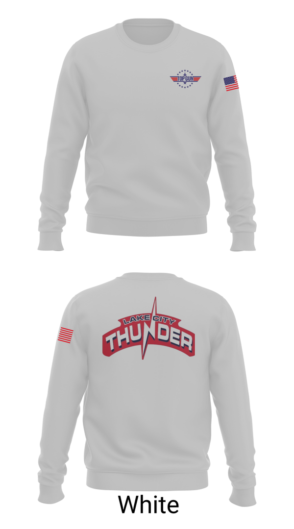 Crew Neck Sweatshirt, Lake City Thunder, Softball, Teamtime, Team time, sublimation, custom sports apparel, team uniforms, spirit wear, spiritwear, sports uniforms, custom shirts, team store, custom team store, fundraiser sports, apparel fundraiser