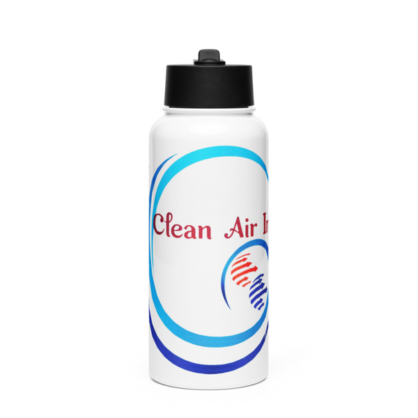 Clean Air inc 67996845 Stainless Steel Water Bottle with a Straw Lid