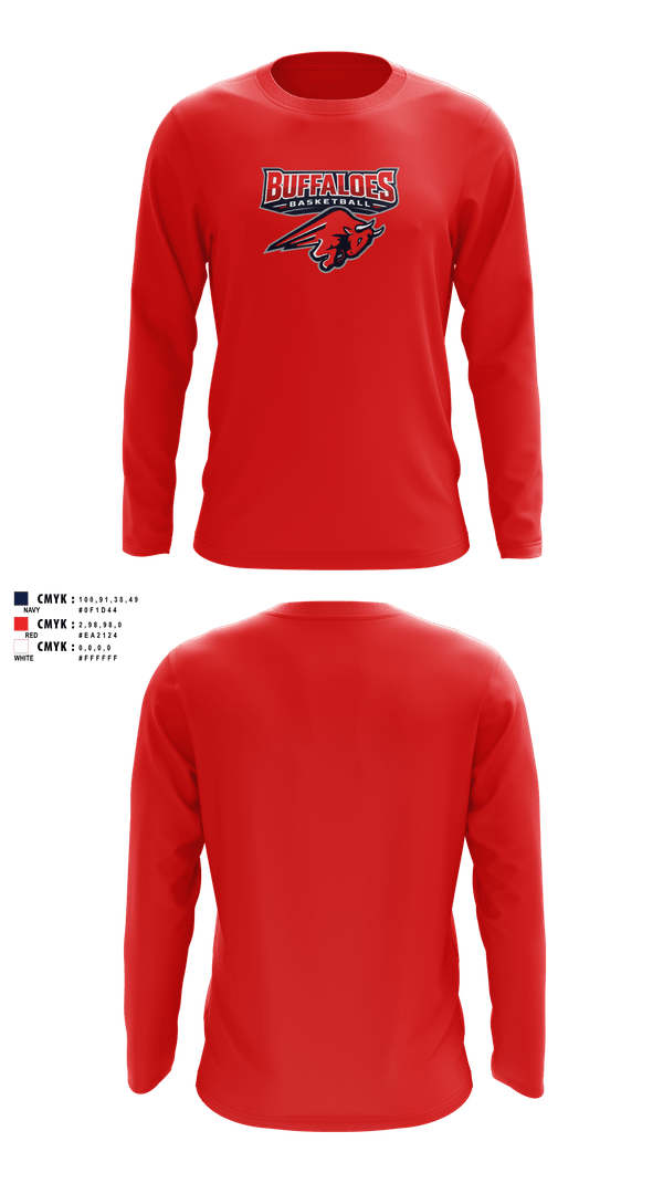 Long Sleeve Performance Shirt, Illinois Buffaloes, Men's Basketball, Teamtime, Team time, sublimation, custom sports apparel, team uniforms, spirit wear, spiritwear, sports uniforms, custom shirts, team store, custom team store, fundraiser sports, apparel fundraiser