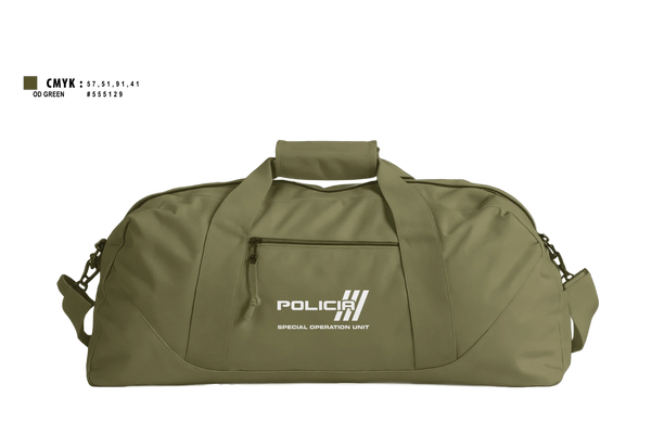 Duffle Bag, Inteligencia criminal, Police, Teamtime, Team time, sublimation, custom sports apparel, team uniforms, spirit wear, spiritwear, sports uniforms, custom shirts, team store, custom team store, fundraiser sports, apparel fundraiser