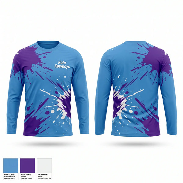 Long Sleeve Performance Shirt, Kohr Kowboys, Baseball, Teamtime, Team time, sublimation, custom sports apparel, team uniforms, spirit wear, spiritwear, sports uniforms, custom shirts, team store, custom team store, fundraiser sports, apparel fundraiser