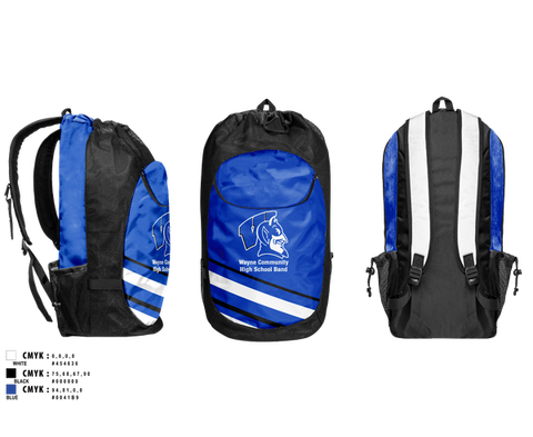 Gear Bag, Wayne Community High School Band, Spirit Store, Teamtime, Team time, sublimation, custom sports apparel, team uniforms, spirit wear, spiritwear, sports uniforms, custom shirts, team store, custom team store, fundraiser sports, apparel fundraiser
