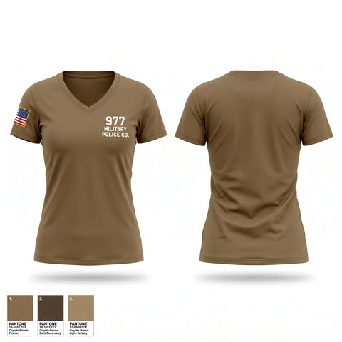 Womens Short Sleeve Vneck Shirt, 977 military police co, Army, Teamtime, Team time, sublimation, custom sports apparel, team uniforms, spirit wear, spiritwear, sports uniforms, custom shirts, team store, custom team store, fundraiser sports, apparel fundraiser