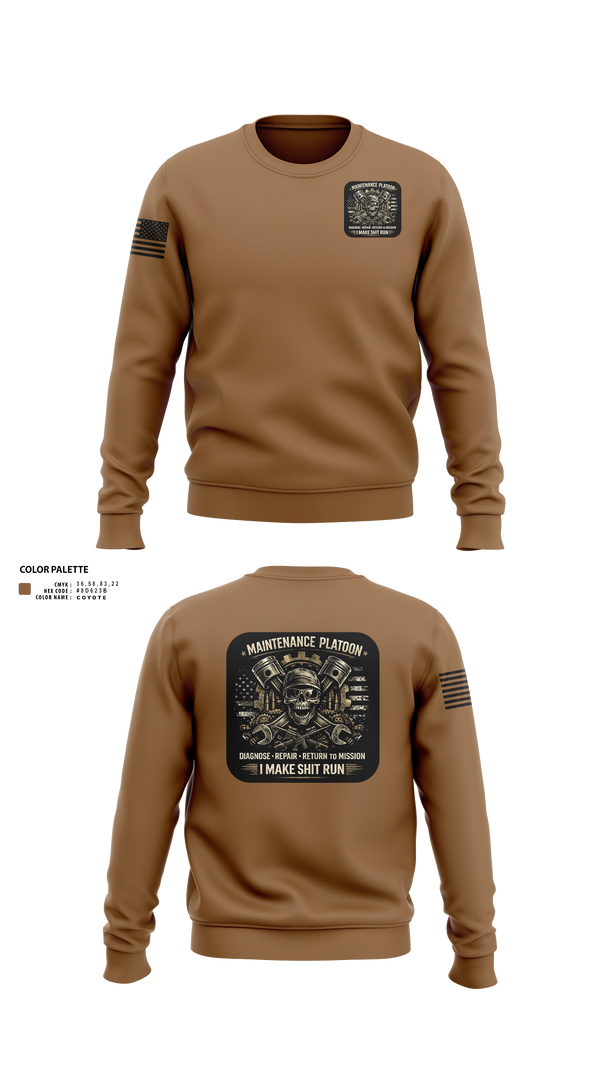 Crew Neck Sweatshirt, 2/11, Army, Teamtime, Team time, sublimation, custom sports apparel, team uniforms, spirit wear, spiritwear, sports uniforms, custom shirts, team store, custom team store, fundraiser sports, apparel fundraiser