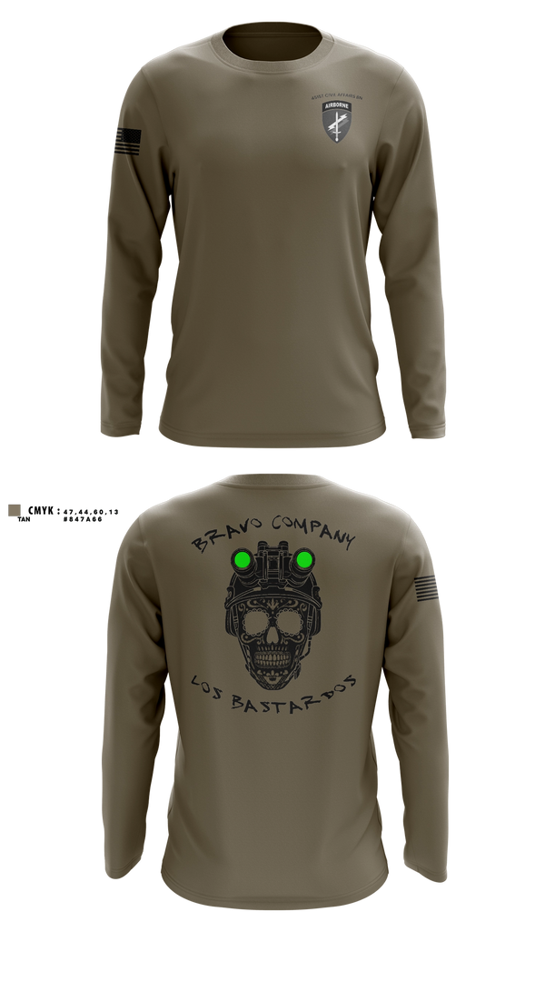 Long Sleeve Performance Shirt, 451 B Co Los Bastardos451 B Co Los Bastardos, Army, Teamtime, Team time, sublimation, custom sports apparel, team uniforms, spirit wear, spiritwear, sports uniforms, custom shirts, team store, custom team store, fundraiser sports, apparel fundraiser