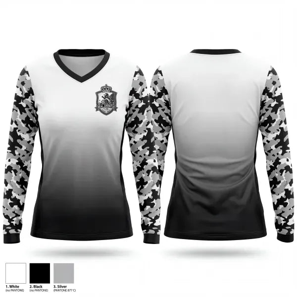 Womens Long Sleeve Vneck Shirt, REAL JUVENTUD FC, Men's Soccer, Teamtime, Team time, sublimation, custom sports apparel, team uniforms, spirit wear, spiritwear, sports uniforms, custom shirts, team store, custom team store, fundraiser sports, apparel fundraiser