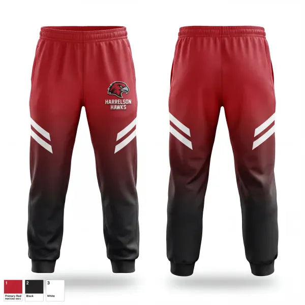 Sweatpants, Harrelson Hawks, Men's Basketball, Teamtime, Team time, sublimation, custom sports apparel, team uniforms, spirit wear, spiritwear, sports uniforms, custom shirts, team store, custom team store, fundraiser sports, apparel fundraiser