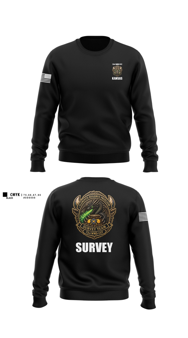 Crew Neck Sweatshirt, 73rd WMD/CST, National Guard, Teamtime, Team time, sublimation, custom sports apparel, team uniforms, spirit wear, spiritwear, sports uniforms, custom shirts, team store, custom team store, fundraiser sports, apparel fundraiser