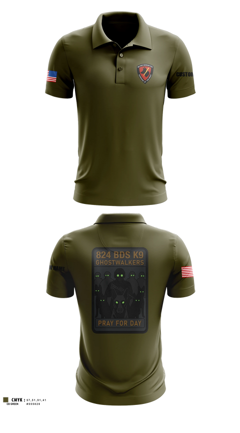 Short Sleeve Performance Polo, 824 Base Defense Squadron, Air Force, Teamtime, Team time, sublimation, custom sports apparel, team uniforms, spirit wear, spiritwear, sports uniforms, custom shirts, team store, custom team store, fundraiser sports, apparel fundraiser