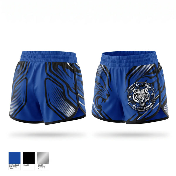 Womens Shorts, Royal Tiger Elite MMA, , Teamtime, Team time, sublimation, custom sports apparel, team uniforms, spirit wear, spiritwear, sports uniforms, custom shirts, team store, custom team store, fundraiser sports, apparel fundraiser