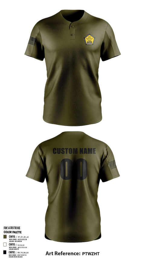 Two Button Baseball Jersey, AR-MEDCOM, Army, Teamtime, Team time, sublimation, custom sports apparel, team uniforms, spirit wear, spiritwear, sports uniforms, custom shirts, team store, custom team store, fundraiser sports, apparel fundraiser