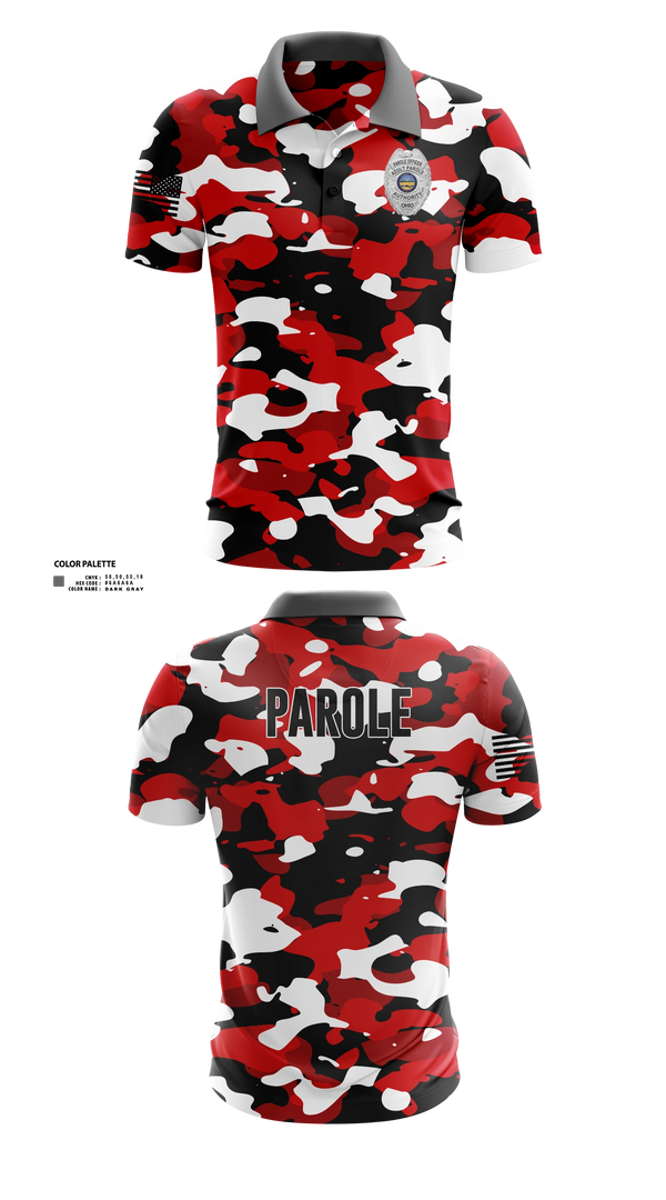 Short Sleeve Performance Polo, Adult Parole Authority, Police, Teamtime, Team time, sublimation, custom sports apparel, team uniforms, spirit wear, spiritwear, sports uniforms, custom shirts, team store, custom team store, fundraiser sports, apparel fundraiser