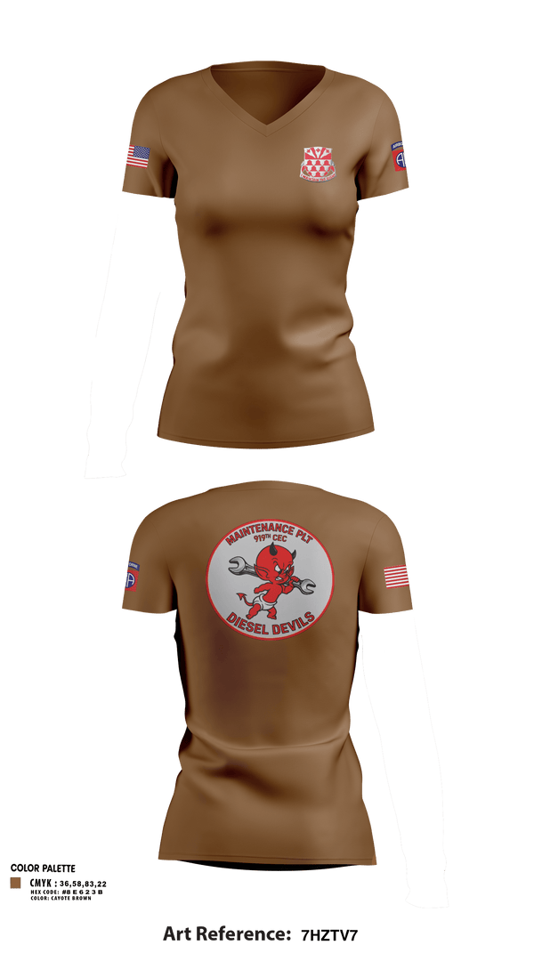 Womens Short Sleeve Vneck Shirt, 919TH CEC, Army, Teamtime, Team time, sublimation, custom sports apparel, team uniforms, spirit wear, spiritwear, sports uniforms, custom shirts, team store, custom team store, fundraiser sports, apparel fundraiser