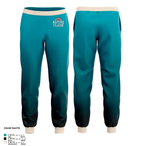 Joggers, Native Clash, Men's Basketball, Teamtime, Team time, sublimation, custom sports apparel, team uniforms, spirit wear, spiritwear, sports uniforms, custom shirts, team store, custom team store, fundraiser sports, apparel fundraiser