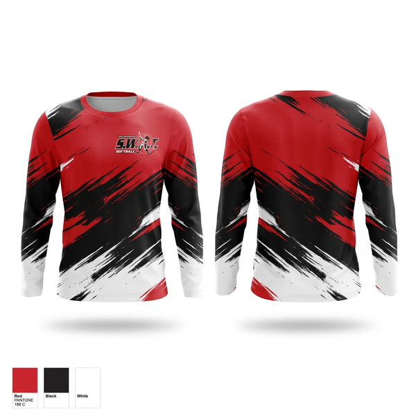 Long Sleeve Performance Shirt, S.W.A.T., Softball, Teamtime, Team time, sublimation, custom sports apparel, team uniforms, spirit wear, spiritwear, sports uniforms, custom shirts, team store, custom team store, fundraiser sports, apparel fundraiser