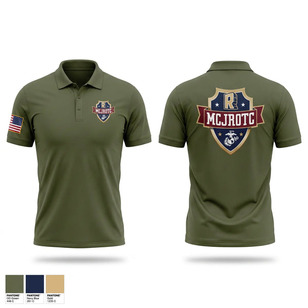 Short Sleeve Performance Polo, Rockwall MCJROTC, Marines, Teamtime, Team time, sublimation, custom sports apparel, team uniforms, spirit wear, spiritwear, sports uniforms, custom shirts, team store, custom team store, fundraiser sports, apparel fundraiser
