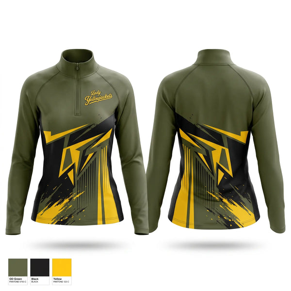Quarter Zip Jacket, Fort Benning Lady Yellowjackets, Women's Basketball, Teamtime, Team time, sublimation, custom sports apparel, team uniforms, spirit wear, spiritwear, sports uniforms, custom shirts, team store, custom team store, fundraiser sports, apparel fundraiser