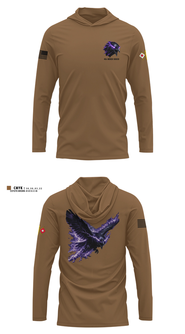 Long Sleeve hooded sunshirt, 4th MDEB SigCo, Army, Teamtime, Team time, sublimation, custom sports apparel, team uniforms, spirit wear, spiritwear, sports uniforms, custom shirts, team store, custom team store, fundraiser sports, apparel fundraiser
