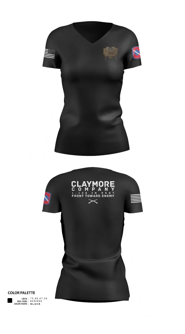 Womens Short Sleeve Vneck Shirt, C CO 1-138 IN REGT, , Teamtime, Team time, sublimation, custom sports apparel, team uniforms, spirit wear, spiritwear, sports uniforms, custom shirts, team store, custom team store, fundraiser sports, apparel fundraiser