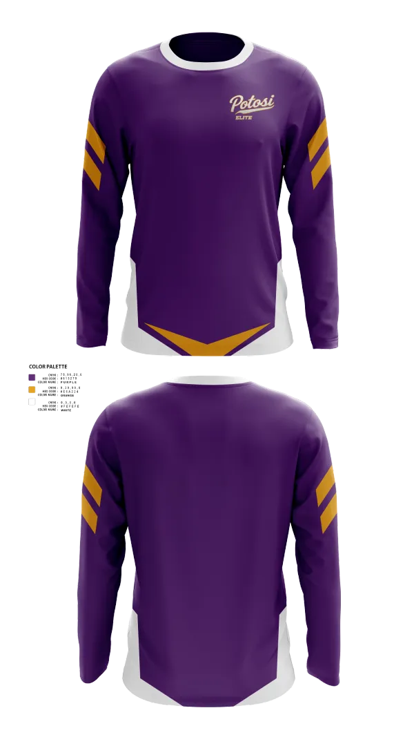 Long Sleeve Performance Shirt, Potosi Elite, Softball, Teamtime, Team time, sublimation, custom sports apparel, team uniforms, spirit wear, spiritwear, sports uniforms, custom shirts, team store, custom team store, fundraiser sports, apparel fundraiser