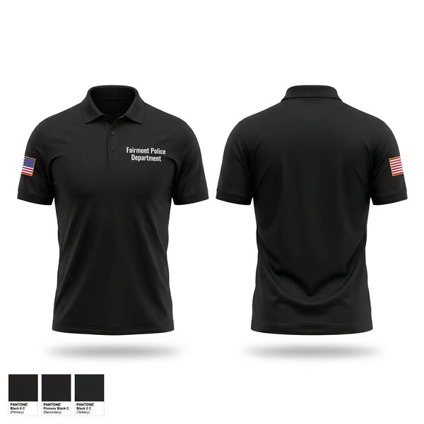 Short Sleeve Performance Polo, Fairmont Police Department, Police, Teamtime, Team time, sublimation, custom sports apparel, team uniforms, spirit wear, spiritwear, sports uniforms, custom shirts, team store, custom team store, fundraiser sports, apparel fundraiser