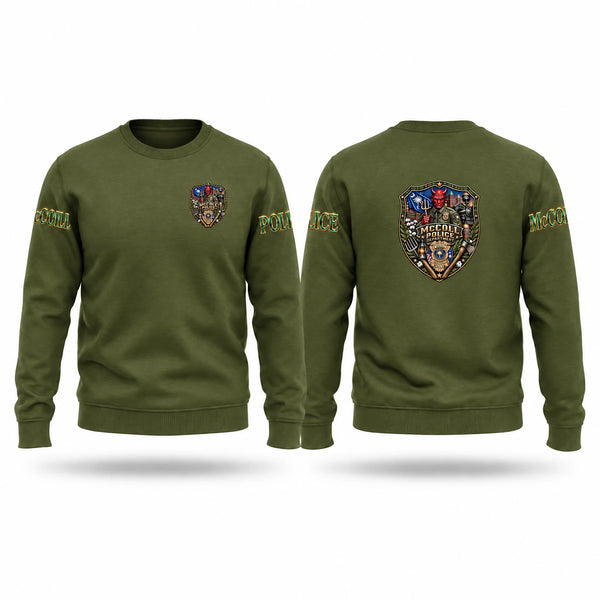 Crew Neck Sweatshirt, McColl Police Department, Police, Teamtime, Team time, sublimation, custom sports apparel, team uniforms, spirit wear, spiritwear, sports uniforms, custom shirts, team store, custom team store, fundraiser sports, apparel fundraiser