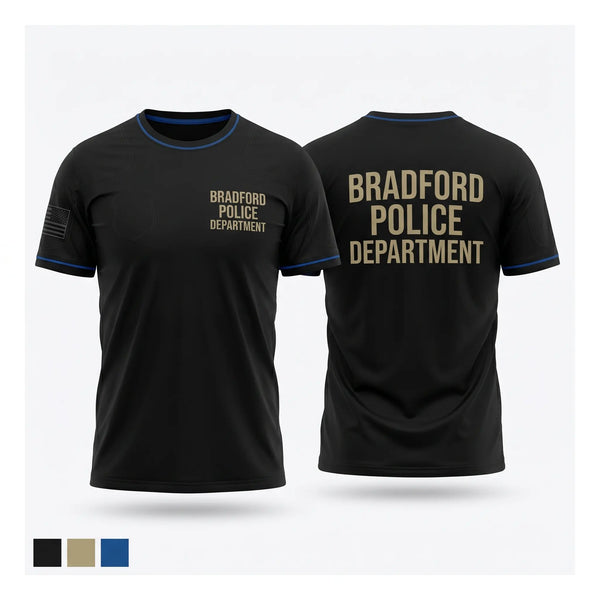 Old School Cotton Feel Shirt, Bradford police department, Police, Teamtime, Team time, sublimation, custom sports apparel, team uniforms, spirit wear, spiritwear, sports uniforms, custom shirts, team store, custom team store, fundraiser sports, apparel fundraiser