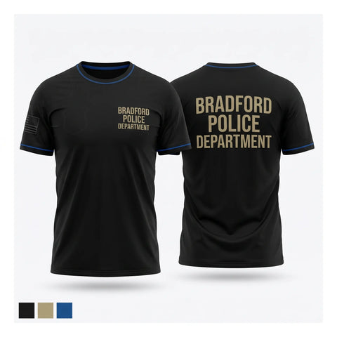 Old School Cotton Feel Shirt, Bradford police department, Police, Teamtime, Team time, sublimation, custom sports apparel, team uniforms, spirit wear, spiritwear, sports uniforms, custom shirts, team store, custom team store, fundraiser sports, apparel fundraiser