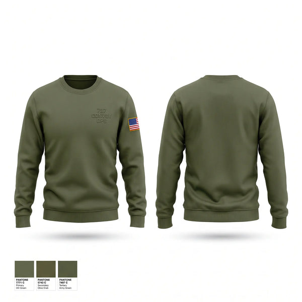 Crew Neck Sweatshirt, 737 convoy ops, Army, Teamtime, Team time, sublimation, custom sports apparel, team uniforms, spirit wear, spiritwear, sports uniforms, custom shirts, team store, custom team store, fundraiser sports, apparel fundraiser