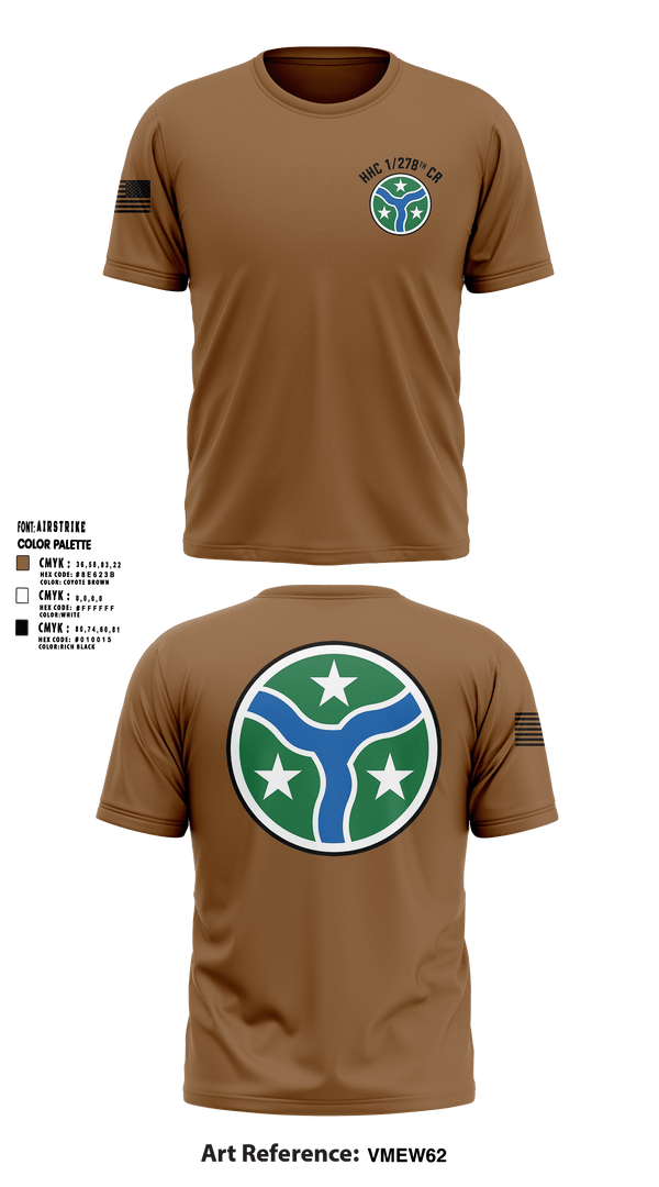 Short Sleeve Performance Shirt, HHC 278TH CR, National Guard, Teamtime, Team time, sublimation, custom sports apparel, team uniforms, spirit wear, spiritwear, sports uniforms, custom shirts, team store, custom team store, fundraiser sports, apparel fundraiser