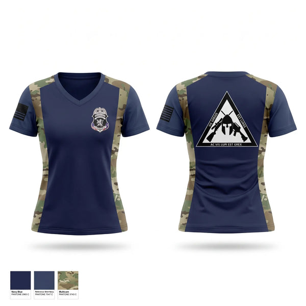 Womens Short Sleeve Vneck Shirt, New Braunfels Police SWAT, Police, Teamtime, Team time, sublimation, custom sports apparel, team uniforms, spirit wear, spiritwear, sports uniforms, custom shirts, team store, custom team store, fundraiser sports, apparel fundraiser