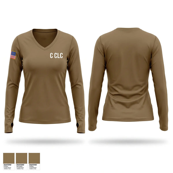 Womens Long Sleeve Vneck Shirt, C CLC, National Guard, Teamtime, Team time, sublimation, custom sports apparel, team uniforms, spirit wear, spiritwear, sports uniforms, custom shirts, team store, custom team store, fundraiser sports, apparel fundraiser